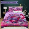 High Quality Gengar Pattern 3Pcs Duvet Cover Set Soft Microfiber Bed Set For Anime Lovers No Sheet No Comforter