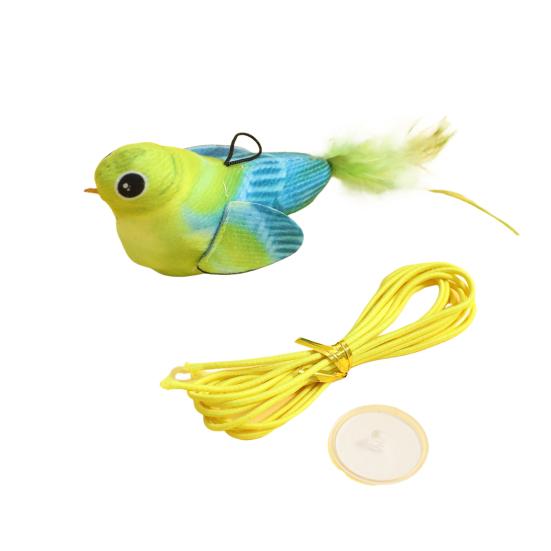 

Интерактивная игрушка для кошек «Щебечущая птичка» Реалистичная плюшевая птица с перышками, активируемая прикосновением, котенок D