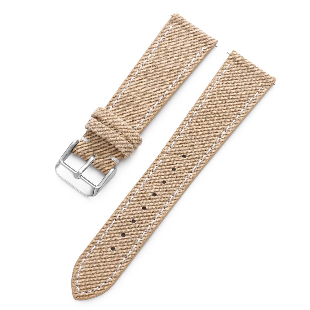 Nylon Leather Watch Band 18mm20mm 22mm Black Gray Brown Canvas Universal Soft Watchband Business for Men Women Watch Accessories
