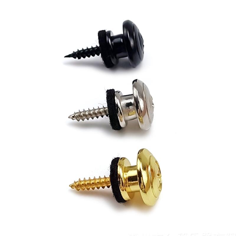 Electric Guitar Strap Lock Screws Guitar Strap End Pin Tail Nail Lock Button Pegs for Acoustic Electric Guitar Ukulele