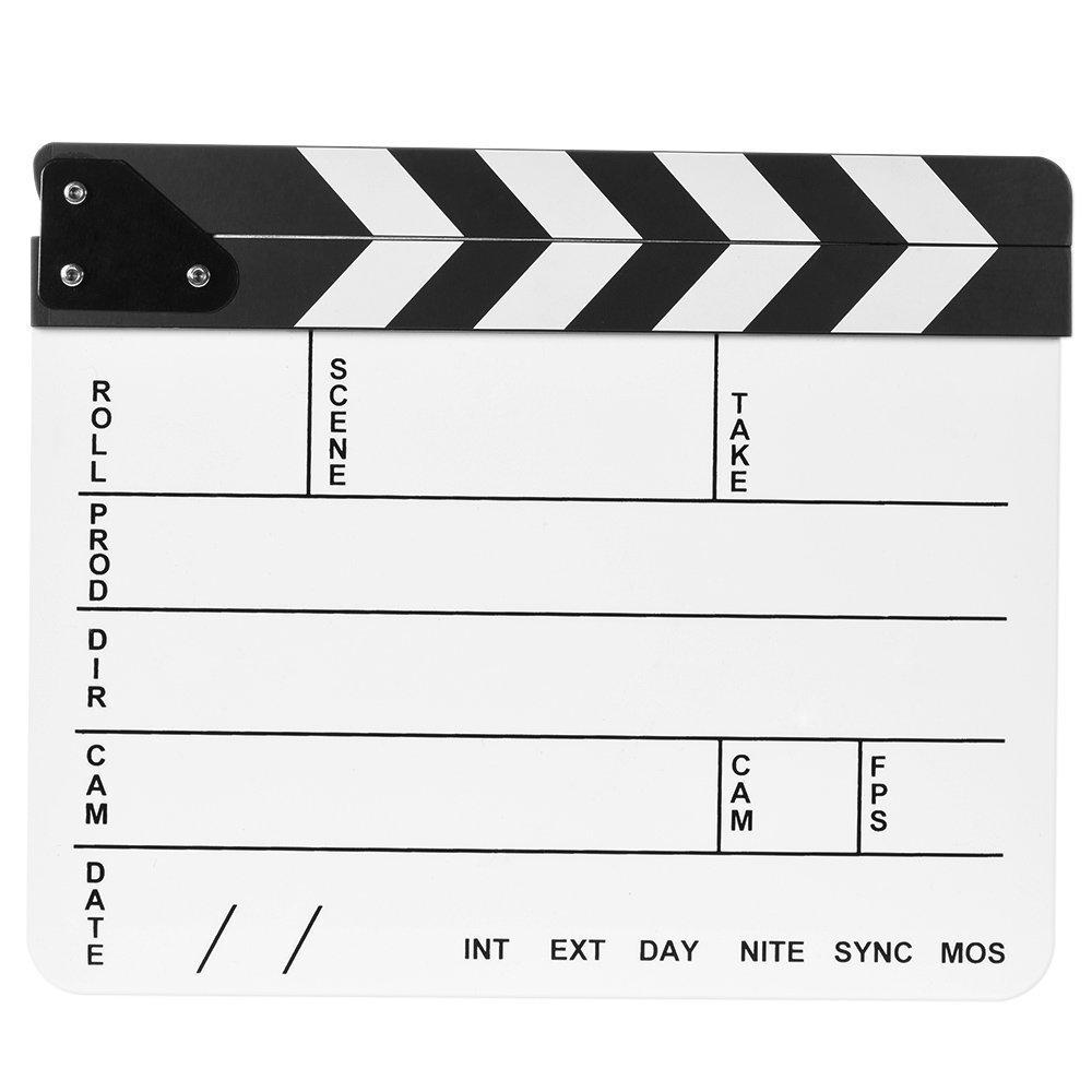 Acrylic Striped Movie Clapperboard Photography Prop