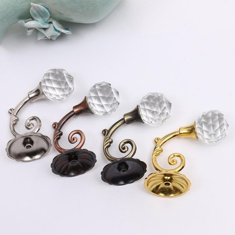 Curtain Holdbacks Curtain Tiebacks Hooks for Drapes Crystal Curtain Holdback Curtain Holders Wall Metal Drapery Hooks