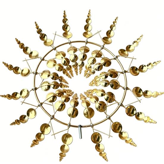 Kinetic Wind Spinner Colorful Metal Wind-Driven Kinetic Spinner Outdoor Kinetic Wind Sculpture Assembly Required for Garden Backyard Lawn Decoration