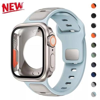 Silicone Band +Case for Apple Watch S11 46mm S10 SE3 44mm 45mm iWatch Series 10 9 8 7 6 5 4 Make Watch Upgrade Change To Ultra3/