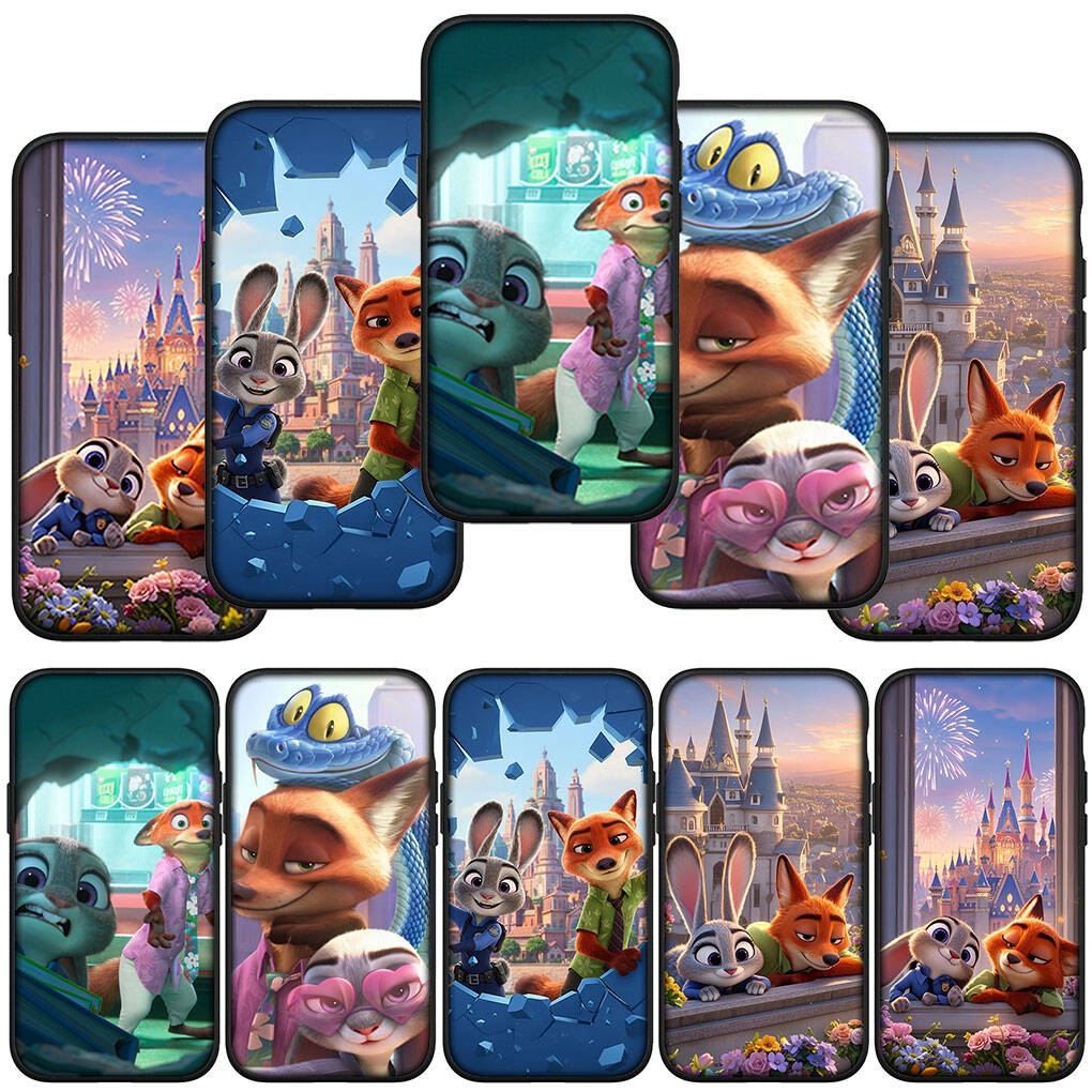 Miniso Ceil Case For Iphone 17 16 15 Xiaomi Poco F8 F7 X7 X6 M8 C85 C75 C71 Redmi Note 14 13 11 12 Pro Max A4 14C 13C 15C Comics Nick Garys Judy Zootopia 2 Cover