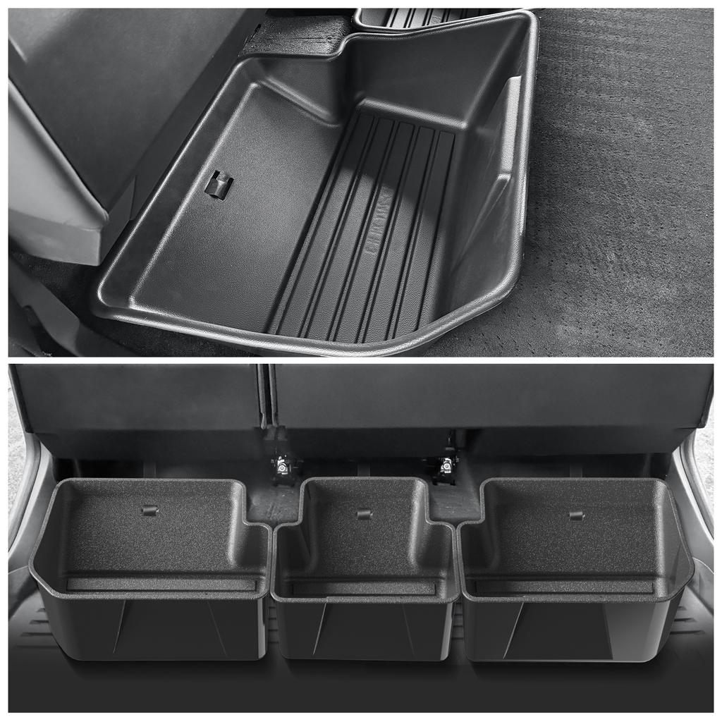 for Tesla Cybertruck 2025-2025 Under Seat Storage Box Car Interior Accessories Rear Seat Lower Box Case Organizer 3Pcs