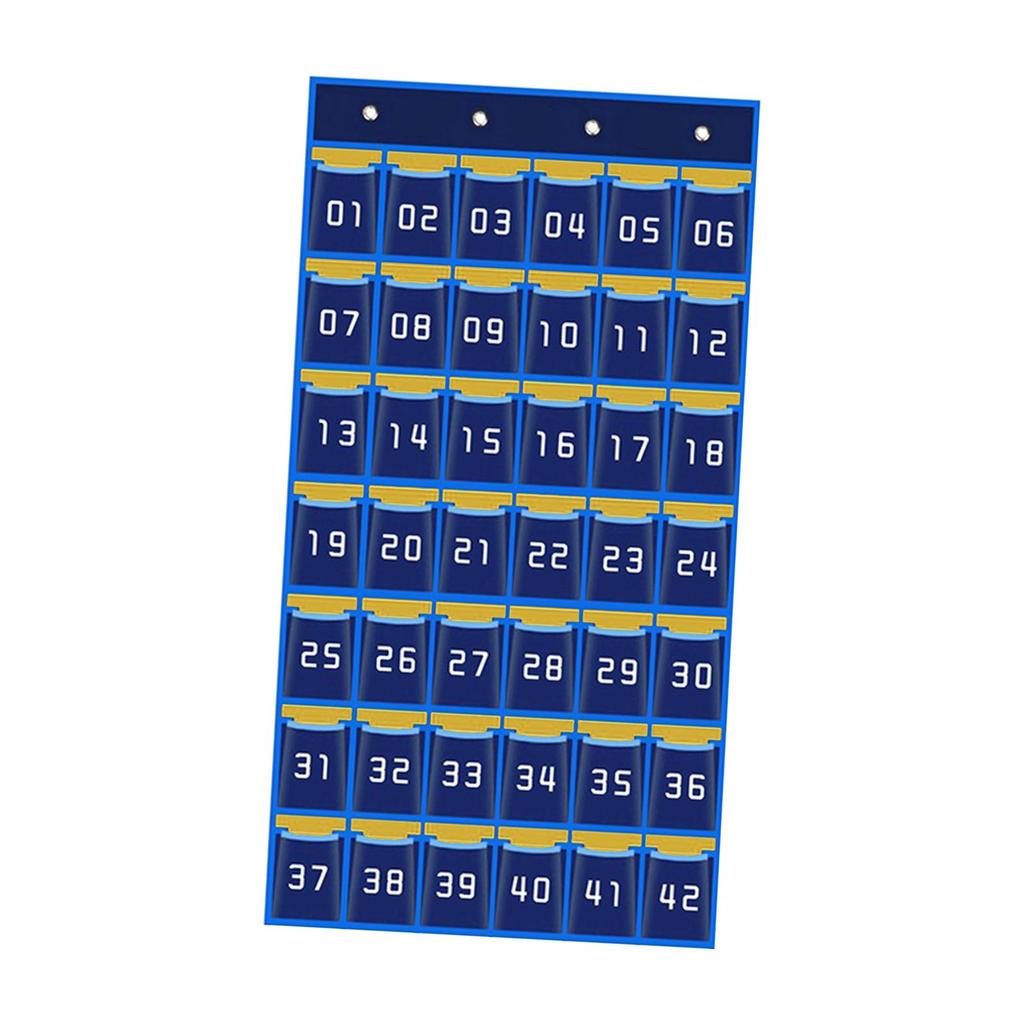 Classroom Pocket Chart Numbered Hanging Organizer for Closet Home Bedroom