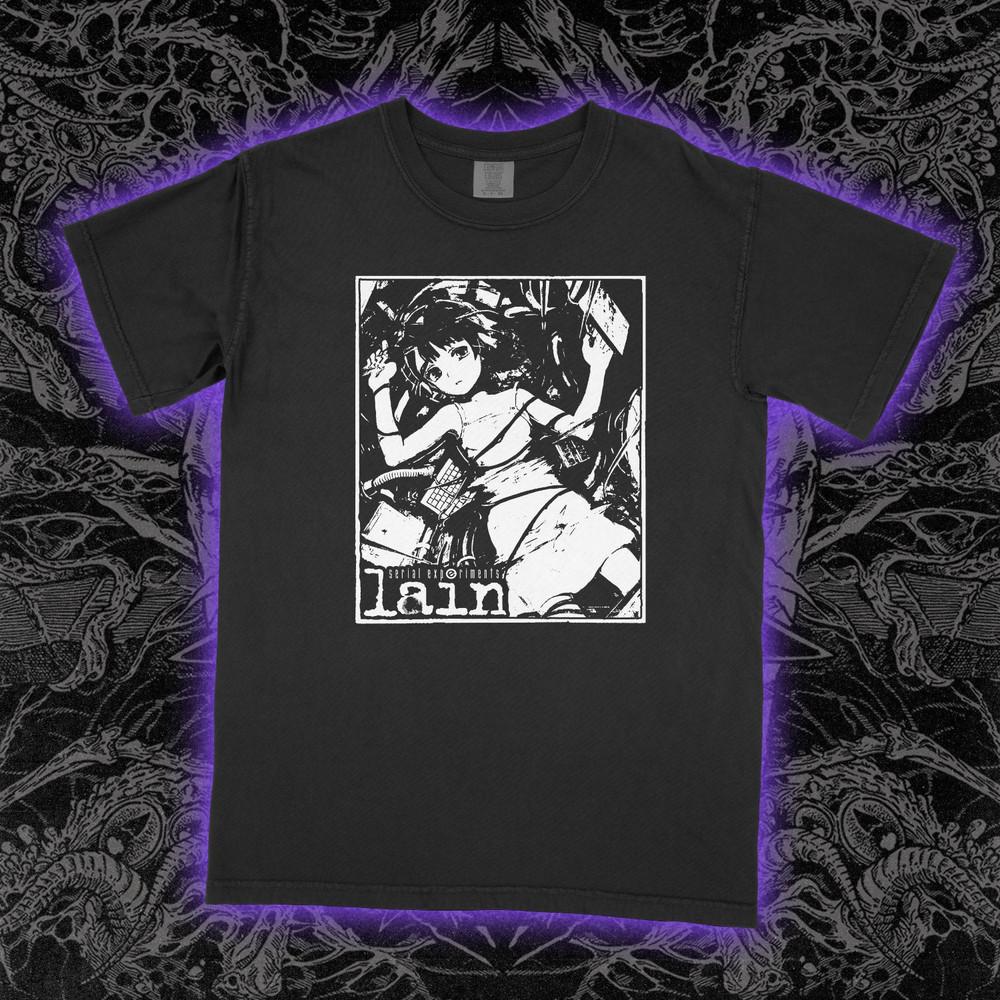 

Serial Experiments Lain Comfort T-Shirt Anime Aesthetic Vaporwave Graphic Tee 2XL