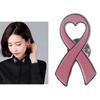Pink Ribbon Brooch Pins Hope Ribbon Lapel Official Breast Cancers Awareness Lapel Pin for Charity Public Social Event