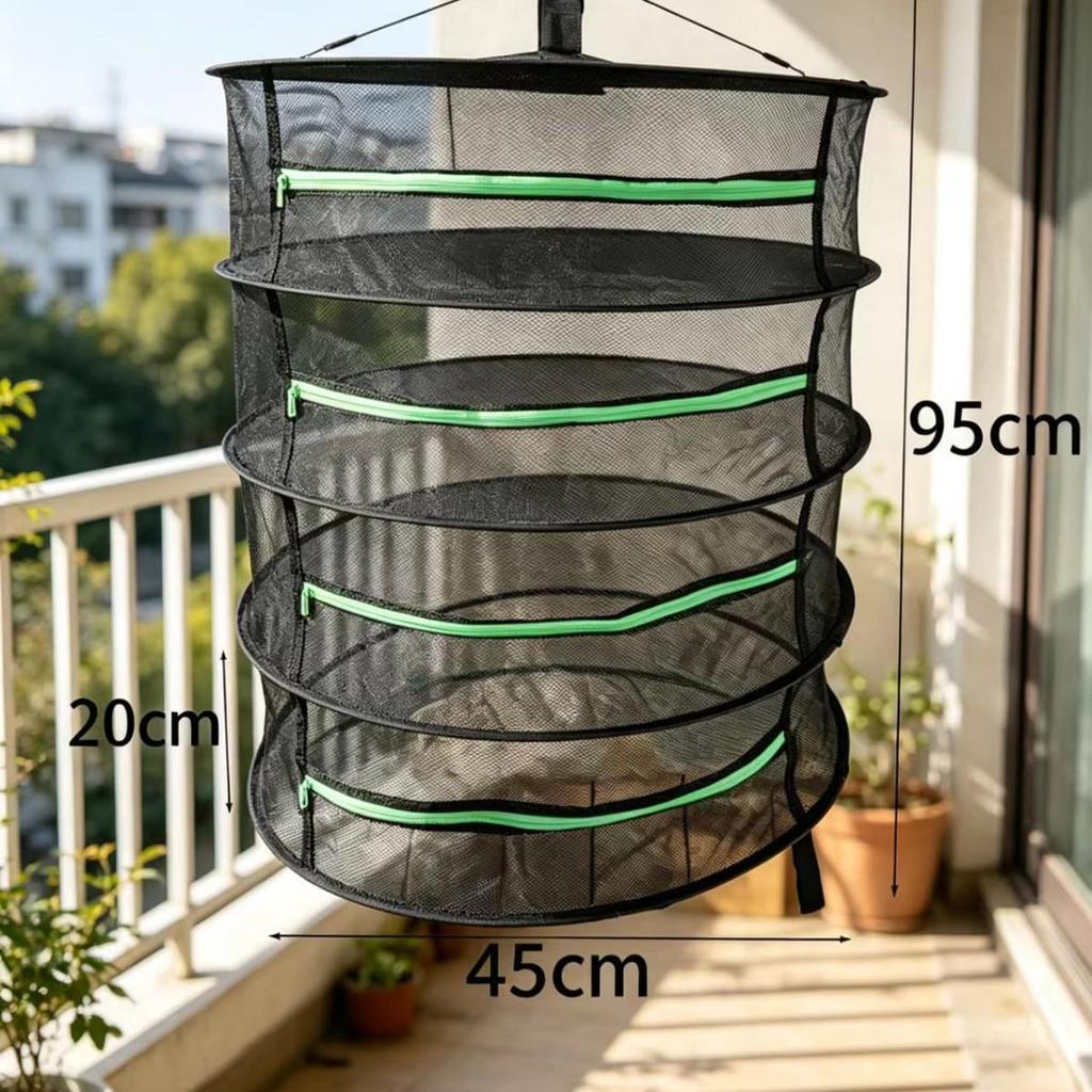 2026 Multi-Layer Gardening Herb Drying Basket: Enclosed Hanging Net