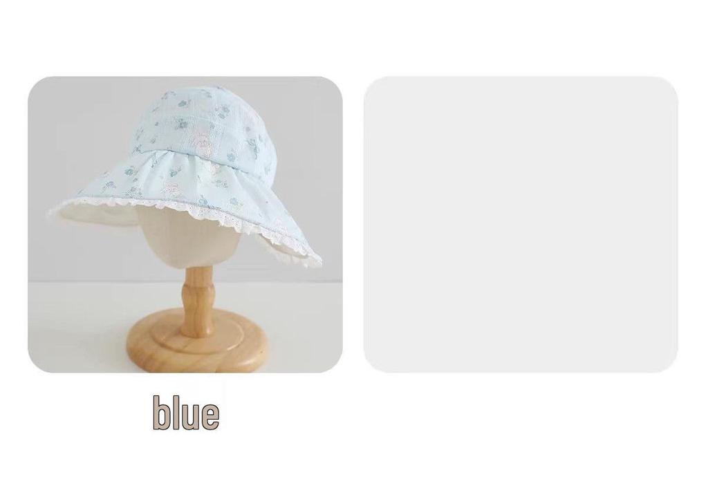 Children's UV Protection Summer Sun Hat - Sweet Princess Wide Brim Visor for Baby Girls