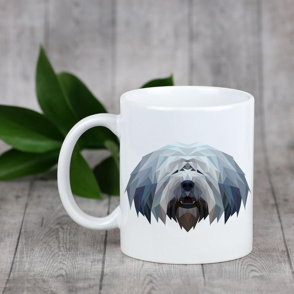 Polski Owczarek Nizinny, Pon -Kubek Ze Zdjęciem I Napisem Geometryczny Pies Art-Dog