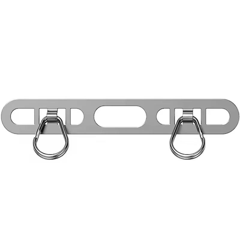 

1-4 шт. Патч-шнурок для мобильного телефона из нержавеющей стали, боковой подвесной зажим, ремешки для телефона с двойной пряжкой, металлическая соединительная деталь-прокладка для 1PCS серебряный