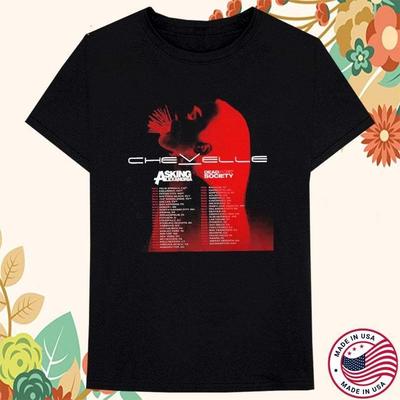 Chevelle Asking Alexandria And Dead Poet Society 2025 Tour T-shirt BT1482