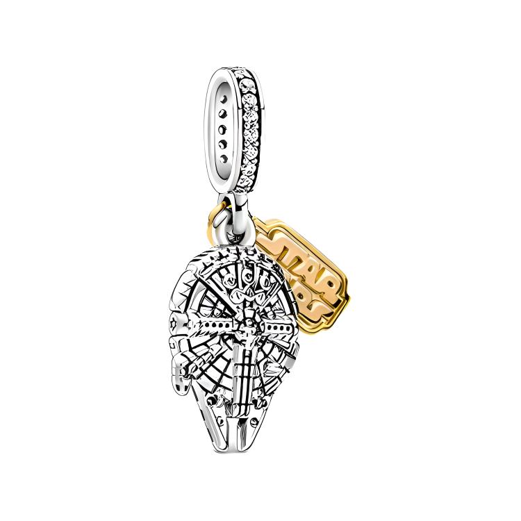 Pandora Millennium Falcon 925 Silver Cubic Zirconia Pendant Unisex pendant 769504C01 Silver,F