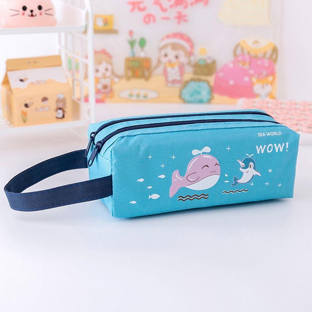 Writing Supplies Pen Pouch Learning Stationery Pencil Case Pencil Bag Zipper Pouch Cartoon Pen Bag