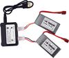 2× 7.4V 2000mAh LiPo Batteries with T-Plug + Dual USB Charger – Compatible with RC 9200, 9200E, 200E, 9202E, HM101, 9125, S920, S921, HB101