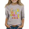 Kids Printed Neck Short Sleeve T-Shirt for Back To School Casual Wear