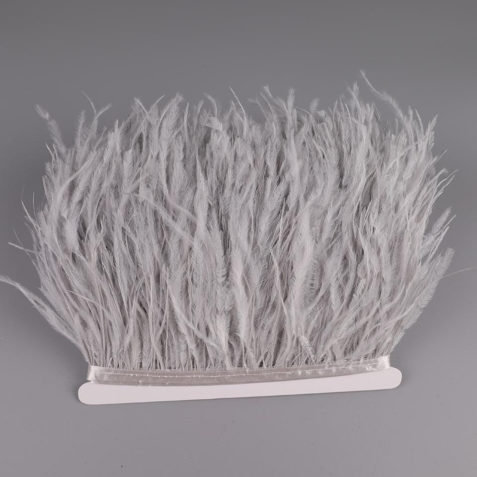 Ostrich Feathers Fringe 2M 55colors Selected Clothing Sewing Crafts Dress with Fluffy Feather Ribbon