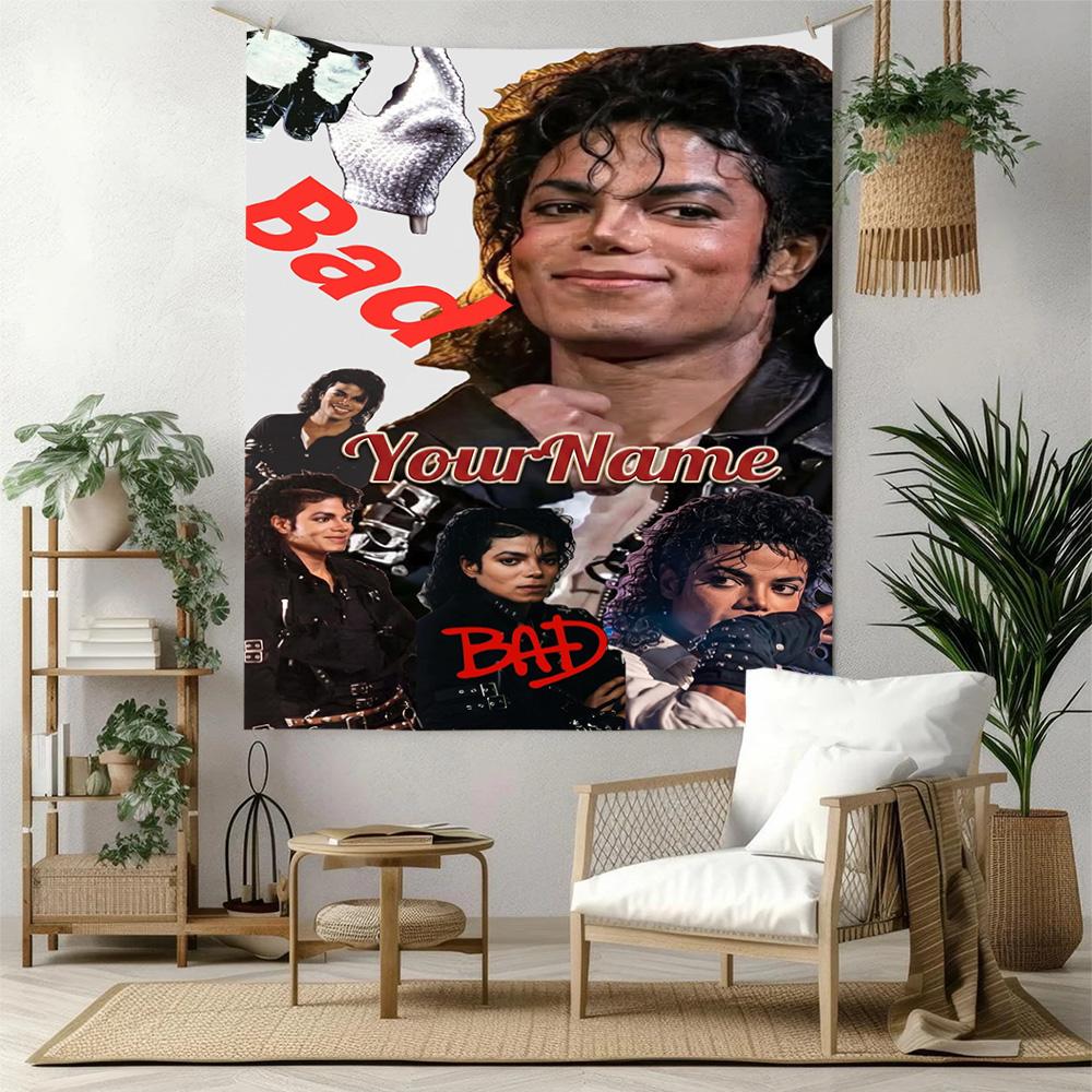 Michael Jackson Vlastní Jméno Nástěnná Dekorace Gobelín Umění Pro Památku Domácího Mazlíčka NarozeninySvatební Večírek Pozadí Rodinný Dárek