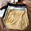Tamanho Grande Feminino Verão Fino Sexy Renda Seda Gelada Sem Marca Algodão Puro Triângulo Antibacteriano na Virilha Cueca"""