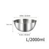 1Pcs Stainless Steel Salad Bowls 17/19/23/25/27cm Fruit Vegetable Noodle Container Egg Flour Mixing Basin with Scale
