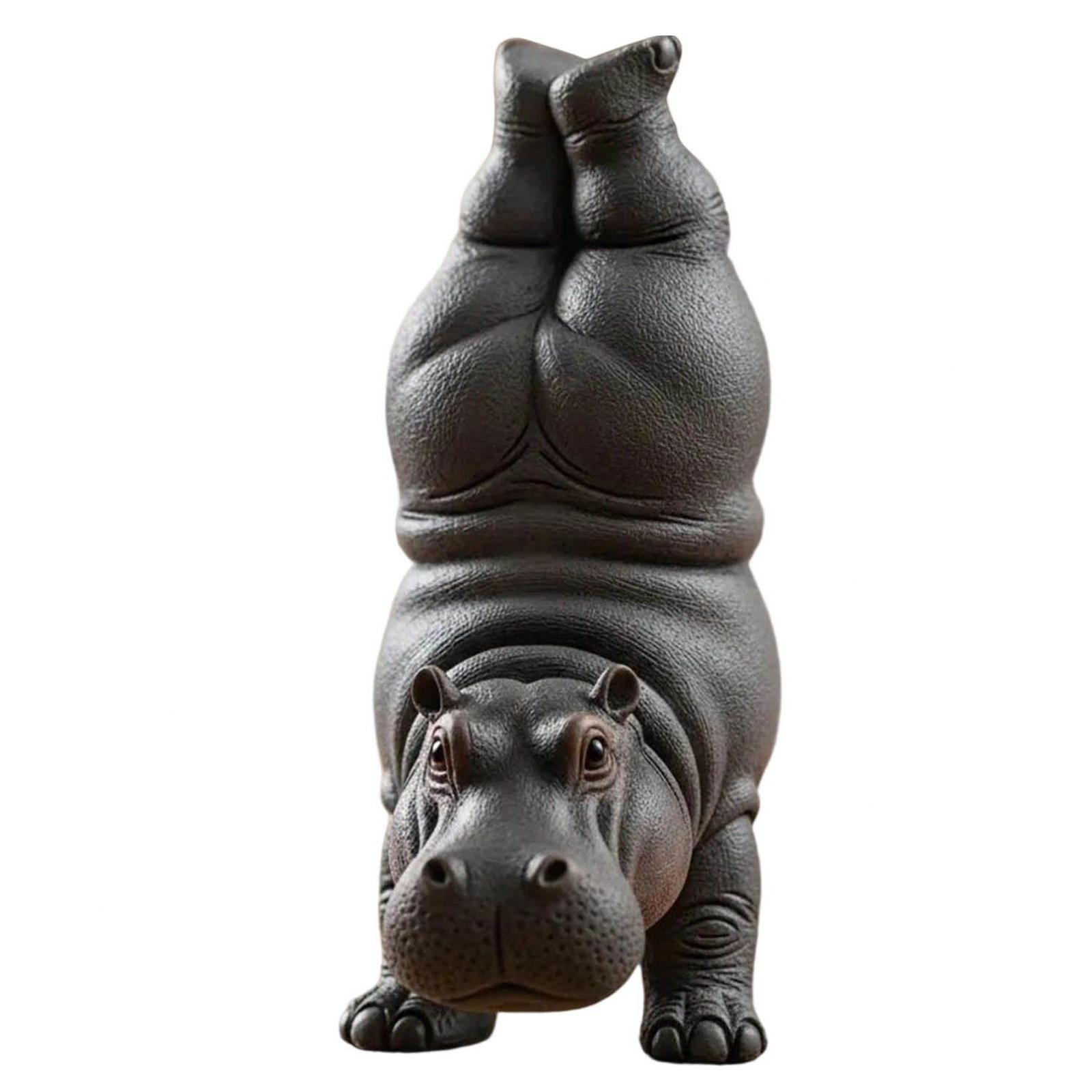 

Йога Гіпопотам 3D-друкована статуетка Декоративна прикраса One Size