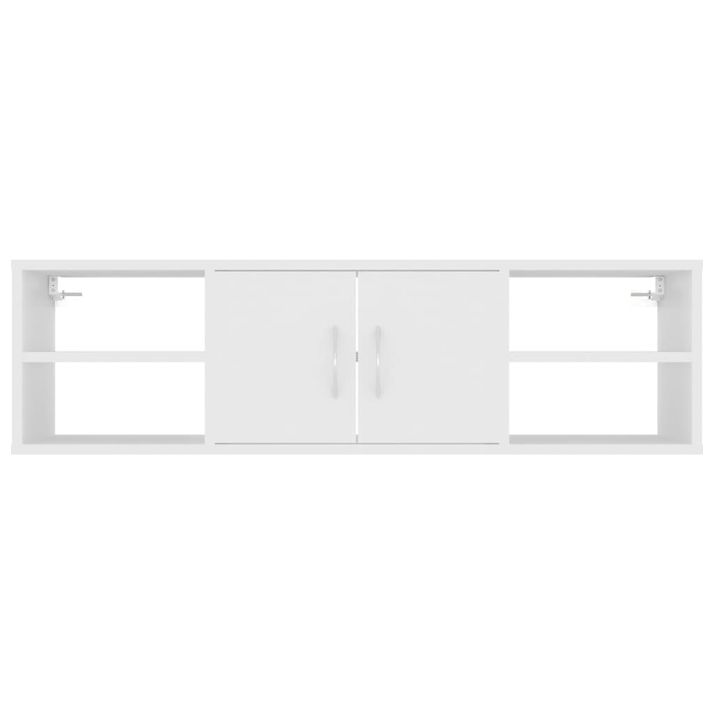 Wall Shelf White 102x30x29 cm Particleboard