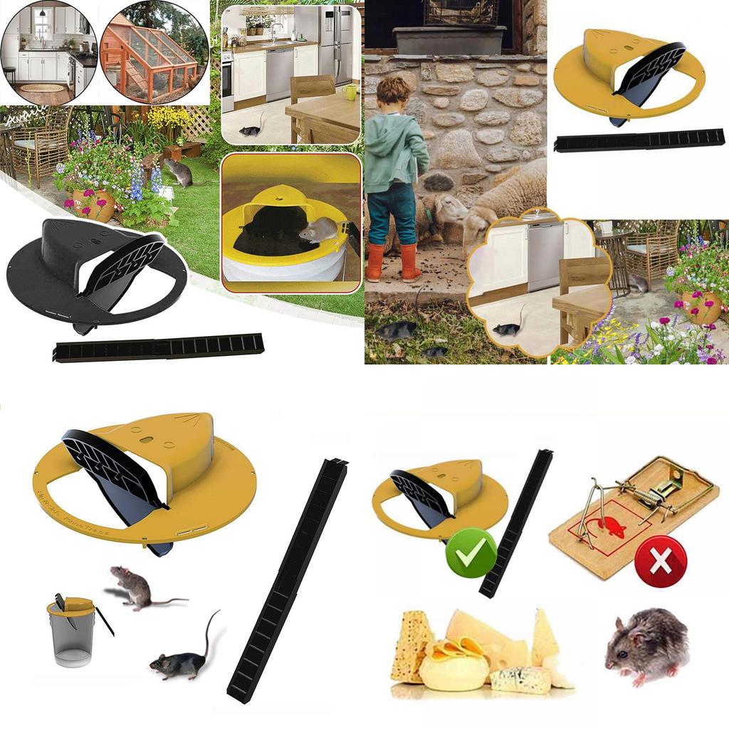 Stevige muizenval met plastic emmerdeksel voor muizen en ratten, veilig en effectief.