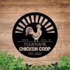 Customizable Metal Sign Chicken Coop Personalized Nameplate Farm Cottage Decor Easy Install Durable Gift