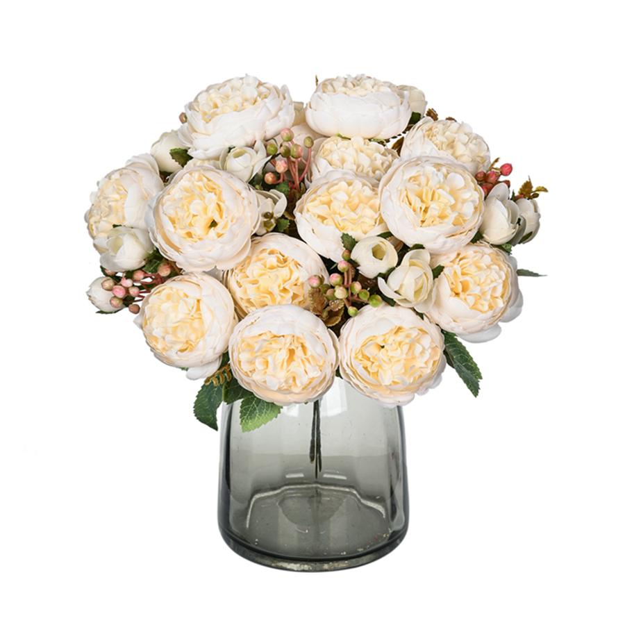 7 Gabeln Seide Künstliche Blume Pfingstrose Haus Raum Hochzeitskranz Festival Party Außenbogen Hintergrund Dekor Blumengesteck