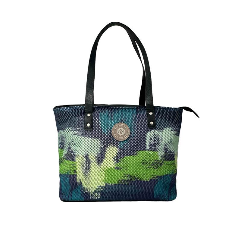 2024 Новая модная женская сумка с принтом из двойной сетчатой ​​ткани — фото 9