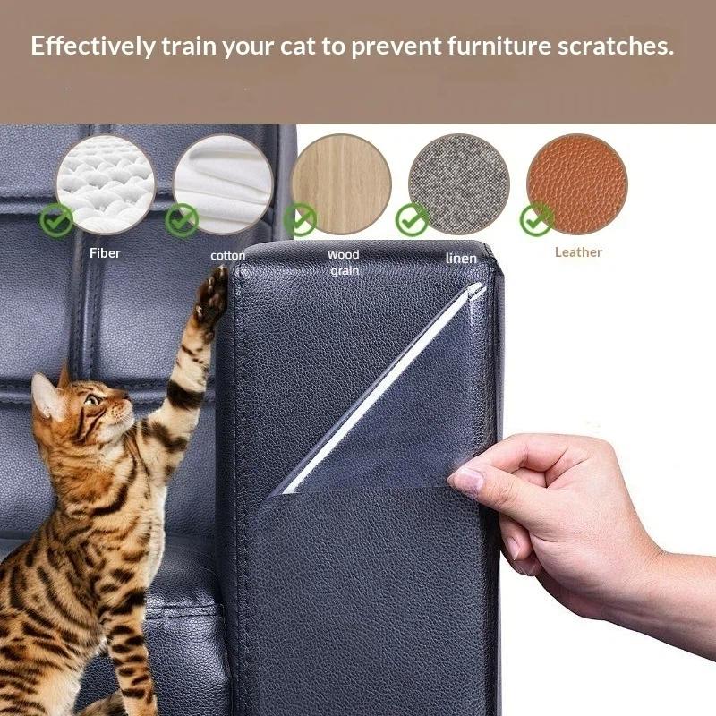 Easy Apply Anti Cat Scratch Tape 1 Roll Furniture Protector for Household Use