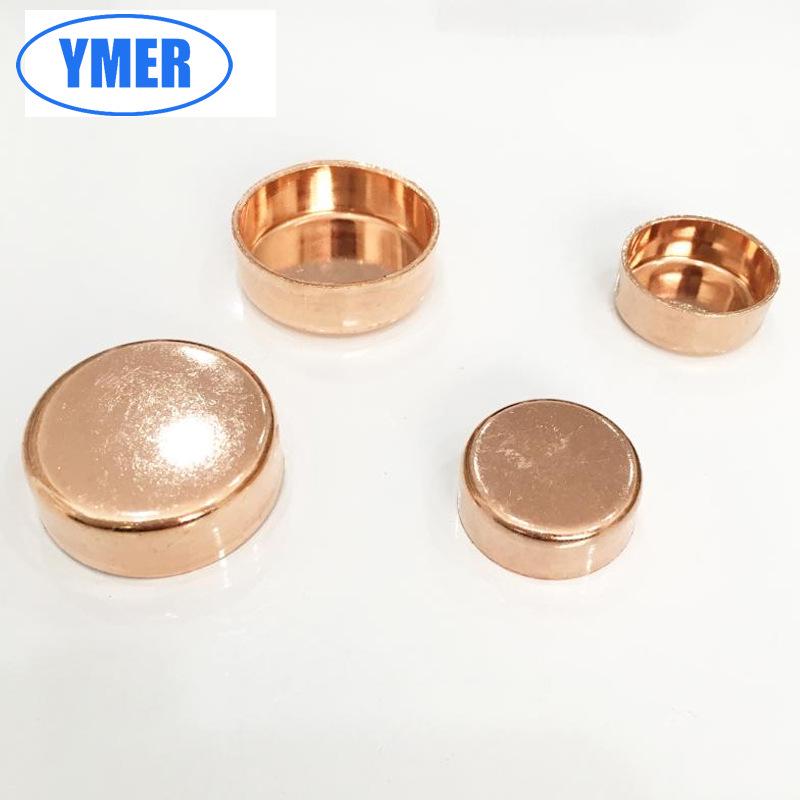 YMER Red Copper Pipe Cap for Refrigeration and Air Conditioning, Welded Sealing Cap, 10-108mm.