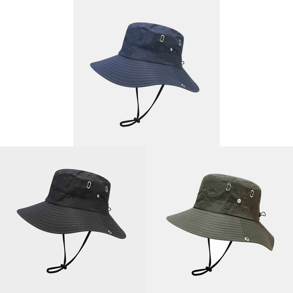 Casual Outdoor Sun Hat With Wide Brim Waterproof Breathable For Hiking And Travel