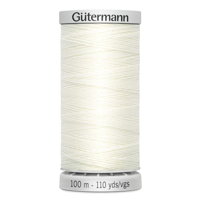 Extra Strong 100% Polyester Thread Gutermann, Set of 5 Spools of 100m - Att 111 - Ecru