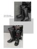 Men's High-Top Waterproof Non-Slip Rain Boots with Drawstring Long Tube Style