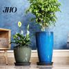 Resin Flower Pot Deep Imitation Ceramic Plant with Drainage Hole Monstera Unique Planter Saucer for Indoor Outdoor Plants Home Garden Office