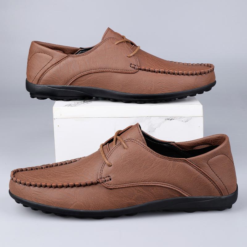 Handmade Genuine Leather Shoes Non-Slip Men's Casual Sneakers Comfortable Driving Flats Loafers Hot Sale Male Walking Footwear