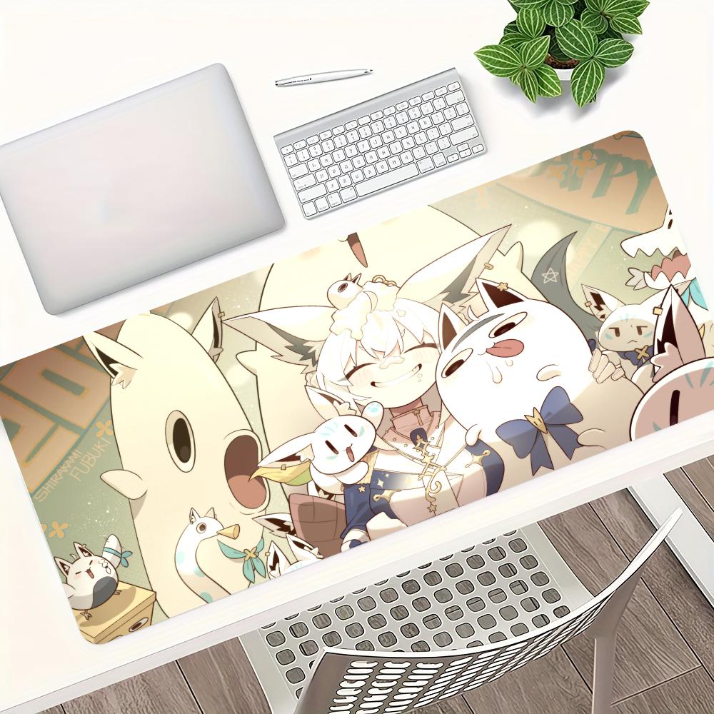 Shirakami Fubuki Mouse Pad Anime game mause pads cs lol XXL Home HD Computer Desk Mats Carpet Gamer Office Laptop Soft Desktop