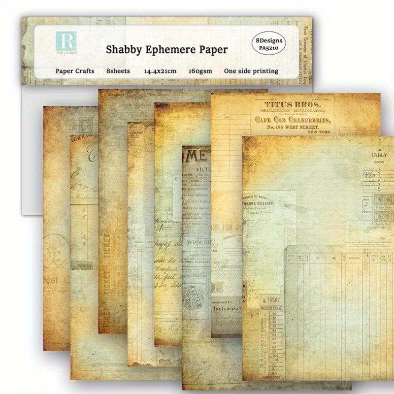 

Винтажная бумага для скрапбукинга Shabby Ephemere , ассорти узоров, картон для декупажа, односторонний, винтажный, для DIY, декоративная, 8 шт. Light Grey