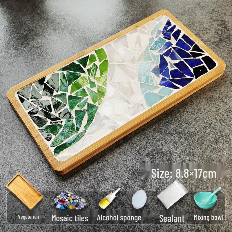 Handmade Glass Mosaic Cup Mat Pixel Puzzle DIY Kit - Educational Toy