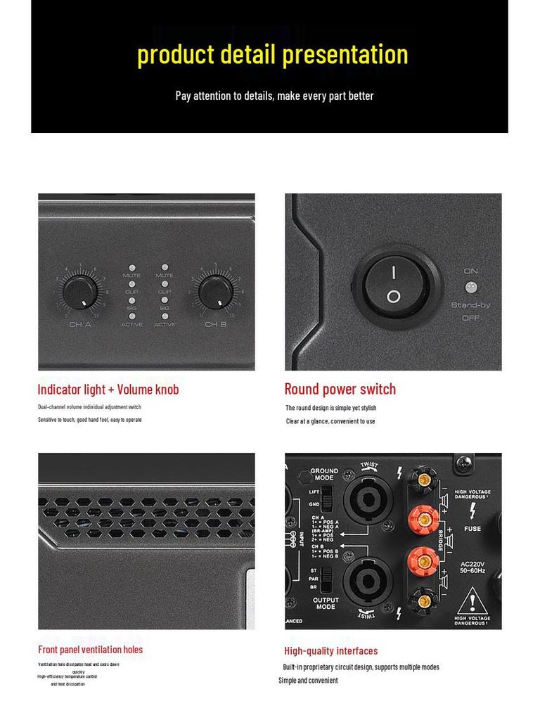 Pure Power Dual Channel Professional Home Amplifier