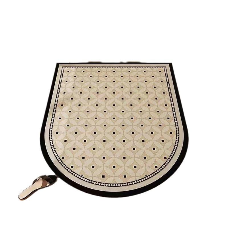 American Retro Waterproof Oil-Proof Kitchen Rug: Easy-Clean High-End Leather Mat for Entrance