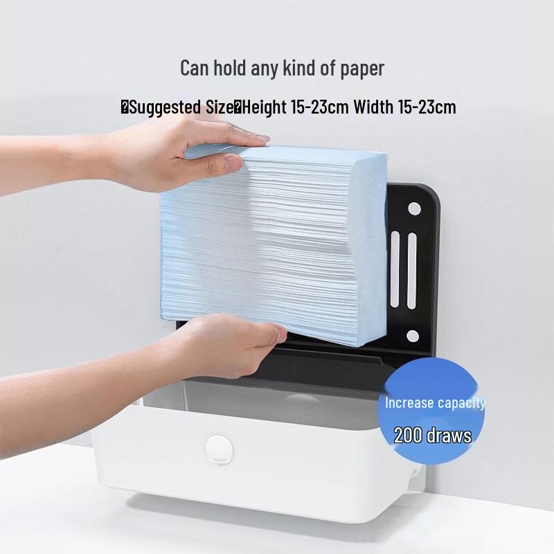 MDNG Wall-Mounted Bathroom Tissue Box with Shelf