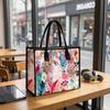 Floral Printed Tote Bag Fashion Casual Large Capacity Handbag for Daily Use