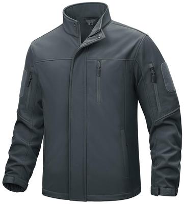 [TACVASEN] Herren Outdoorjacke, Fleecefutter, Skijacke, Große Größe, Pullover, Multifunktional, Alltagskleidung, HerbstWinter, Dunkelgrau, L