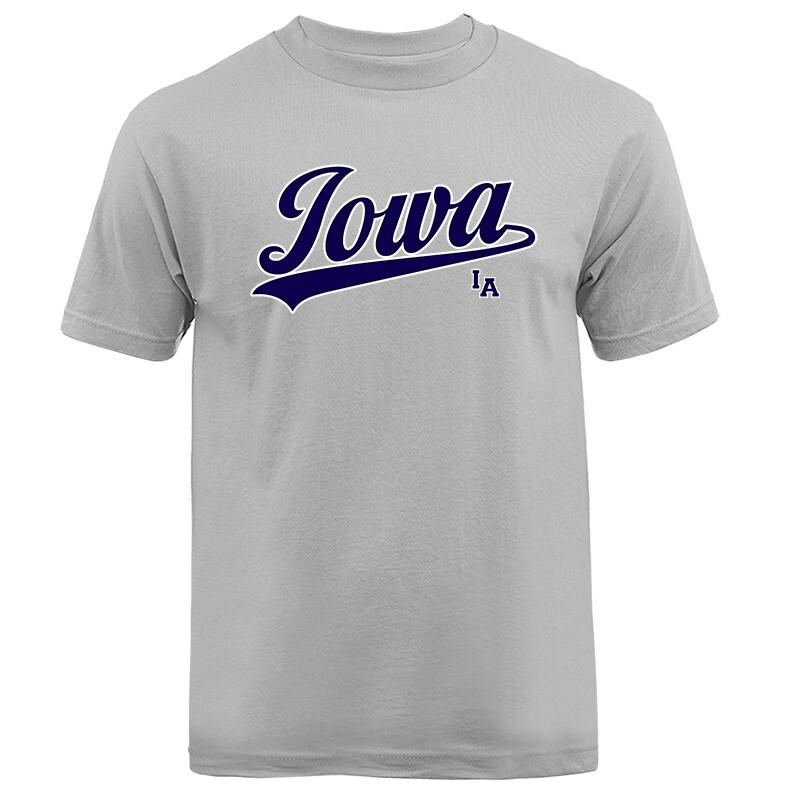 State of Iowa Swoosh IA Graphic T-shirt Unisex T-Shirt XL