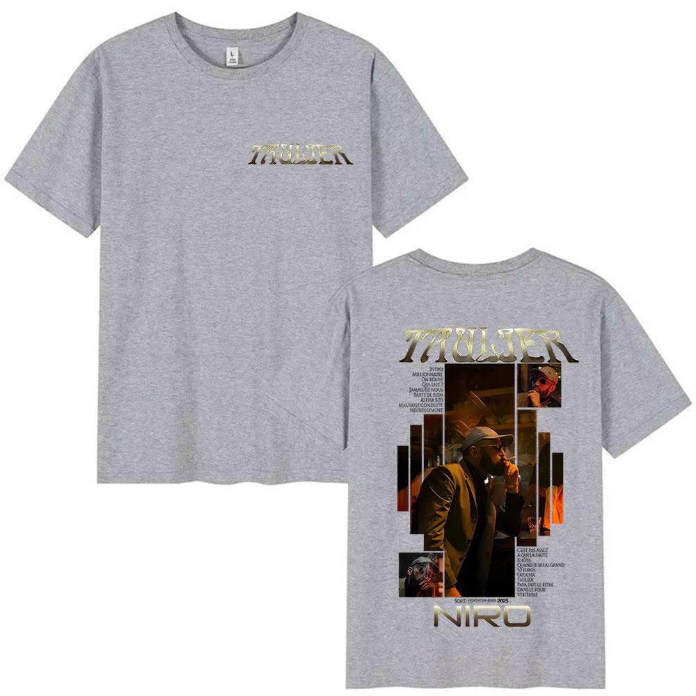 Rapper Niro Taulier Album Graphic T Shirts Unisex's Women Retro Style High Quality T-shirt Hip Hop Clothing Short Sleeve Tees