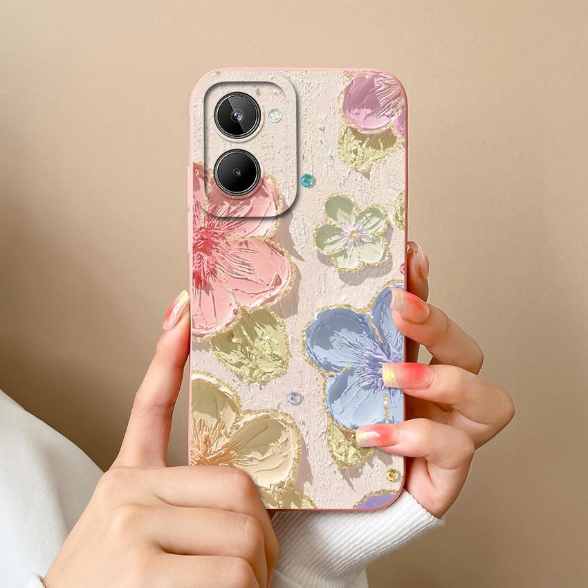 Pentru Oppo Realme 10 12 12X 11 11X C12 C15 C21 C21Y C31 Husă Telefon Model Flori Grațioase la Modă de Înaltă Calitate Carcasă Antiderapantă Pentru Oppo Husă Silicon